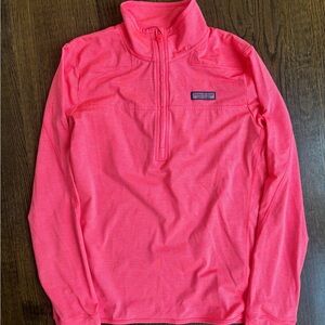 Vineyard Vines Neon Pink Half-Zip Pullover . Like new size M